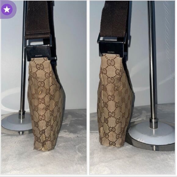Authentic GUCCI GG Logo Crossbody Brown - Picture 7 of 15